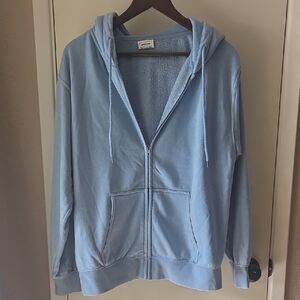 Reflex Light Blue Zip-Up Hoodie